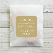 クラシックアンティークエレガント金ゴールド結婚モノグラム スクエアシール