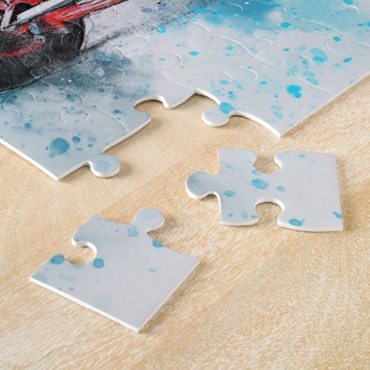 クラシックアンティークカー絵画ズ |クール | ジグソーパズル (側面)