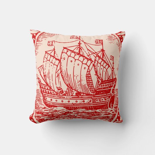クラシックアンティークヴィンテージ海軍の冒険者 クッション (正面)
