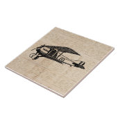 クラシックアンティーク航空artスクリプト紙 タイル (側面)