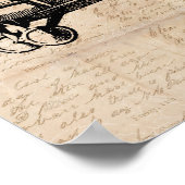 クラシックアンティーク航空artスクリプト紙 ポスター (角)