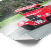 クラシックアンティークv8レッドピックアップトラック フォトプリント            (角)