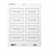 クラシックアンドシンプル差出人住所エレガントウェディング ラベル (フルシート)