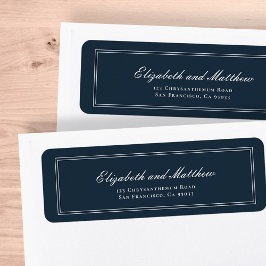 クラシックアンドシンプル差出人住所エレガントウェディング ラベル