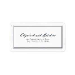 クラシックアンドシンプル差出人住所エレガントウェディング ラベル