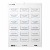 クラシックアンドシンプル差出人住所エレガントウェディング ラベル (フルシート)