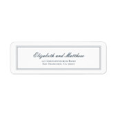 クラシックアンドシンプル差出人住所エレガントウェディング ラベル (正面)