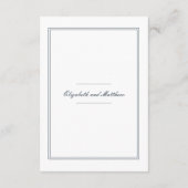 クラシックアンドシンプル披露宴エレガントウェディング エンクロージャーカード (裏面)