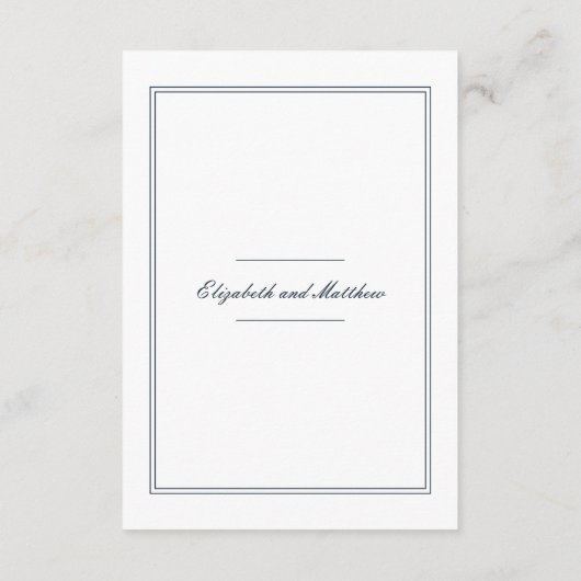 クラシックアンドシンプル披露宴エレガントウェディング エンクロージャーカード (裏面)