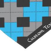 クラシックアーガイルブルーブラックダイアモンドパーソナライズされた ショートテーブルランナー (コーナー)