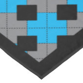 クラシックアーガイルブルーブラックダイアモンドパーソナライズされた テーブルクロス (アングル)