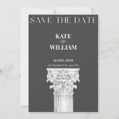 クラシックアーキテクチャのロ結婚マン列 招待状 (正面)