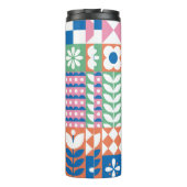 クラシックアールデコのシームレスなパターン。幾何スタイル タンブラー (裏面)