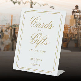 クラシックアールデコエレガント金ゴールドカード及びギフト 台座サイン