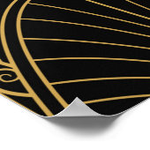 クラシックアールデコシームレスパターン。幾何学模様 ポスター (角)