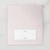 クラシックアールデコパターンピンクの場所名カード プレイスカード (外部開封)