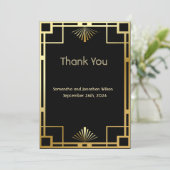 クラシックアールデコヴィンテージサンキューカード 招待状 (スタンド正面)