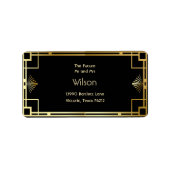 クラシックアールデコヴィンテージ差出人住所 ラベル (正面)