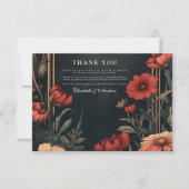 クラシックアールヌーボー結婚フローラ サンキューカード (正面)