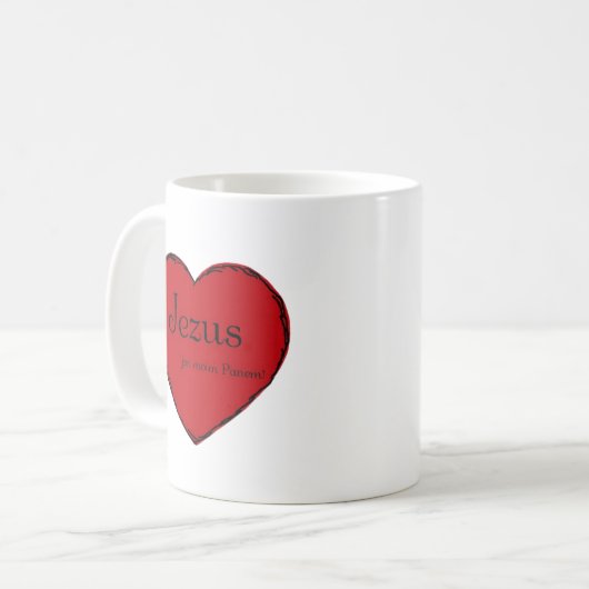 「クラシックイエスは私の主である」コレクションのマグカップ コーヒーマグカップ (正面左)