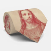 クラシックイエズネックタイの神聖なハート ネクタイ (ロール)