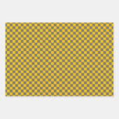 クラシックイエローグレープレイド ラッピングペーパーシート (正面2)