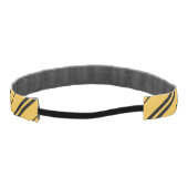 クラシックイエローブラックスクールストライプの模様 アスレチックヘッドバンド (裏面)