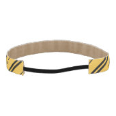 クラシックイエローブラックスクールストライプの模様 アスレチックヘッドバンド (裏面)