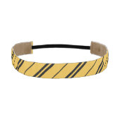 クラシックイエローブラックスクールストライプの模様 アスレチックヘッドバンド (正面)