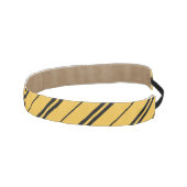 クラシックイエローブラックスクールストライプの模様 アスレチックヘッドバンド (右)