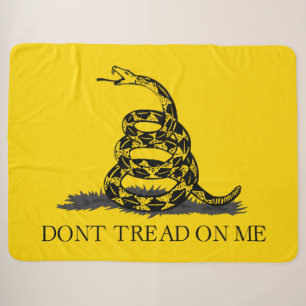 クラシックイエロー ガズデン旗 Don't Tread on Me シェルパブランケット