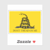 クラシックイエロー ガズデン旗 Don't Tread on Me シール (シート)