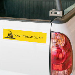 クラシックイエロー ガズデン旗 Don't Tread on Me バンパーステッカー