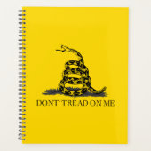 クラシックイエロー ガズデン旗 Don't Tread on Me プランナー手帳 (正面)