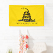 クラシックイエロー ガズデン旗 Don't Tread on Me 横断幕 (インサイチュ)