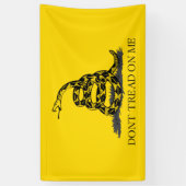 クラシックイエロー ガズデン旗 Don't Tread on Me 横断幕 (縦)