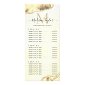 クラシックイエロ金ゴールドグリッターアゲートマーブルモノグラム ラックカード (正面)