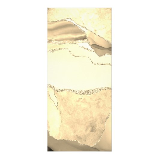 クラシックイエロ金ゴールドグリッターアゲートマーブルモノグラム ラックカード (裏面)