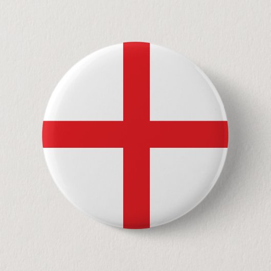 クラシックイギリス国旗 – 聖ジョージ十字架 缶バッジ (正面)