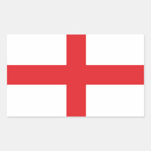 クラシックイギリス国旗 – 聖ジョージ十字架 長方形シール