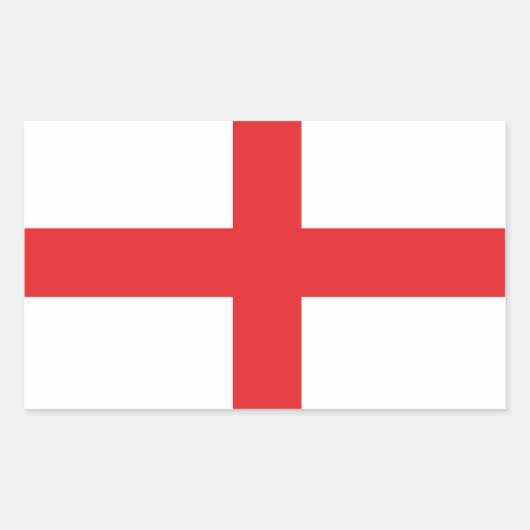 クラシックイギリス国旗 – 聖ジョージ十字架 長方形シール (正面)