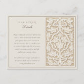 クラシックイスライムフローラ結婚情報カード エンクロージャーカード (正面)