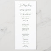 クラシックイタリアンエレガンスホワイト&セージ | ウェディング プログラム (裏面)