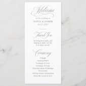 クラシックイタリアンエレガンスホワイト&セージ | ウェディング プログラム (正面)