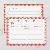 クラシックイタリアンキッチンレシピカード 招待状 (正面/裏面)