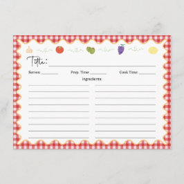 クラシックイタリアンキッチンレシピカード 招待状