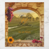 クラシックイタリアンスタイル結婚ワインラベル ワインラベル (シングルラベル)