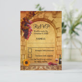 クラシックイタリアンワイナリーまたはVineyard RSVPカード (スタンド正面)