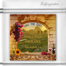 クラシックイタリアンVineyard Autumn Save the Date マグネット
