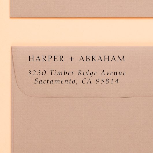 クラシックイタリック結婚のカップル名差出人住所 セルフインキングスタンプ